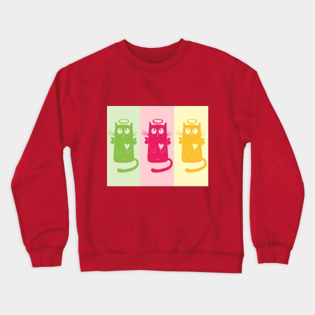 Cartoon Cats Crewneck Sweatshirt by Empresa International